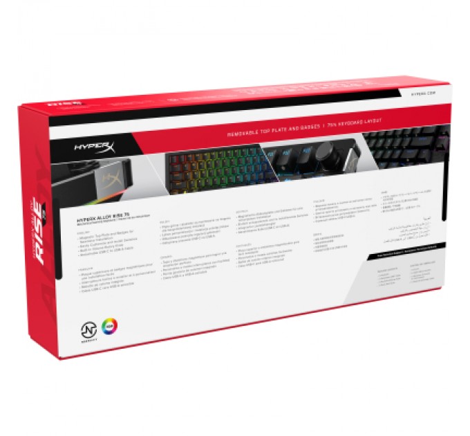 HyperX Клавіатура HyperX Alloy Rise 75 PBT HX Red USB UA Black (7G7A4AA)