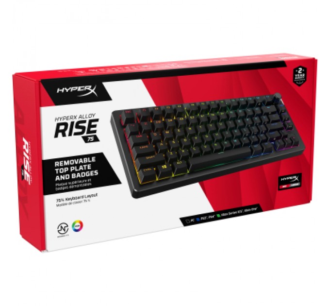 HyperX Клавіатура HyperX Alloy Rise 75 PBT HX Red USB UA Black (7G7A4AA)