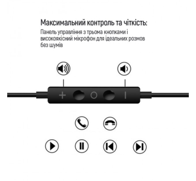ColorWay Навушники ColorWay 3.5 mm Wired Earphone Sound Wave Black (CW-WD04BK)