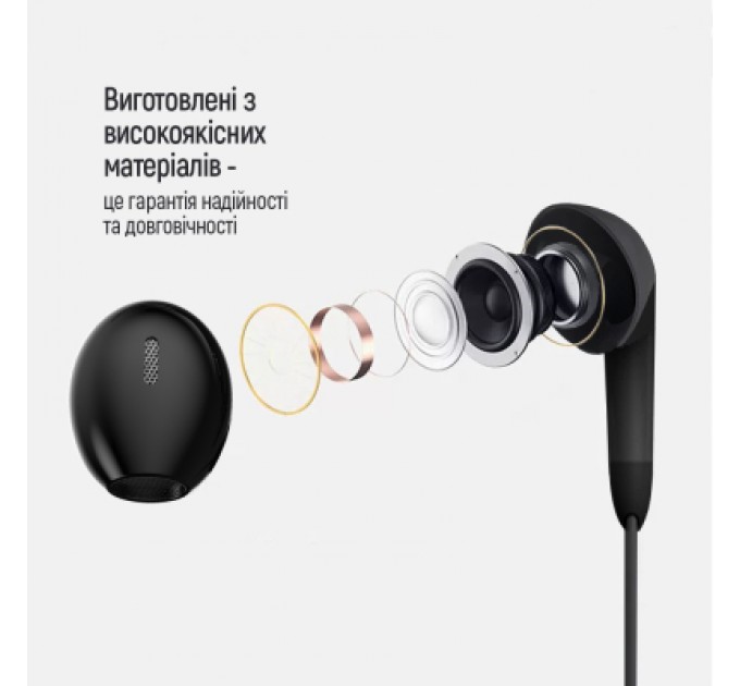 ColorWay Навушники ColorWay 3.5 mm Wired Earphone Sound Wave Black (CW-WD04BK)