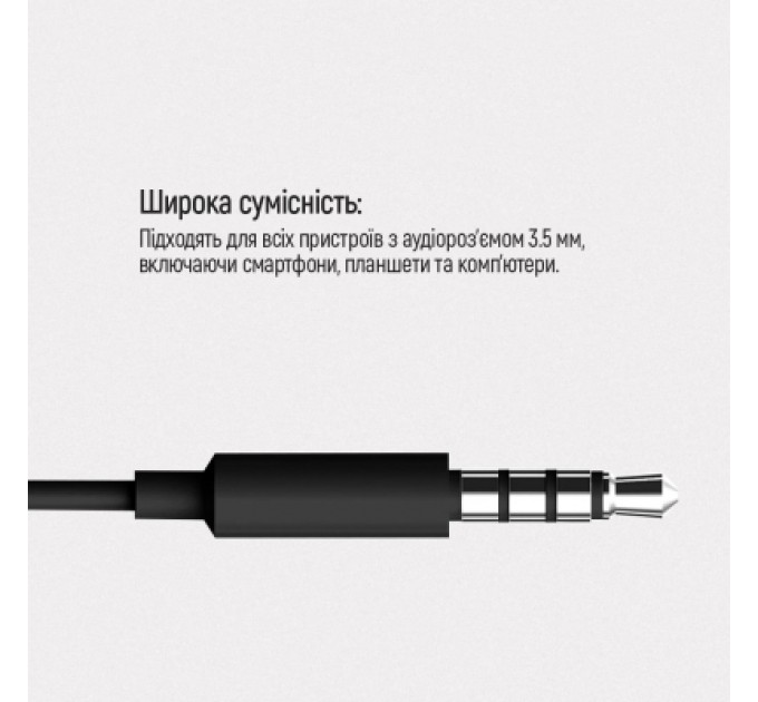 ColorWay Навушники ColorWay 3.5 mm Wired Earphone Sound Wave Black (CW-WD04BK)