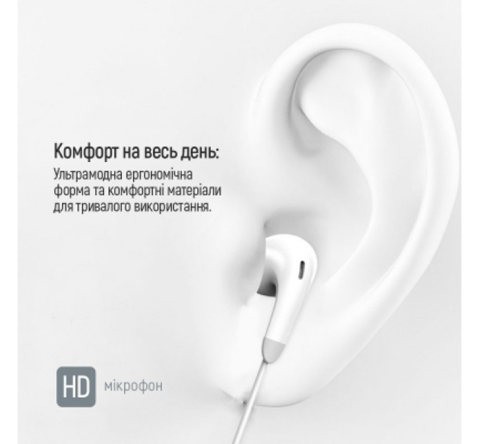 ColorWay Навушники ColorWay 3.5 mm Wired Earphone Sound Wave White (CW-WD04WT)