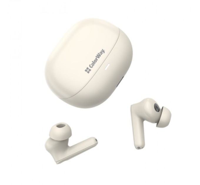 ColorWay Навушники ColorWay Slim TWS-1 Earbuds Long Life Beige (CW-TWS1BE)