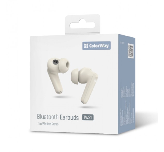 ColorWay Навушники ColorWay Slim TWS-1 Earbuds Long Life Beige (CW-TWS1BE)