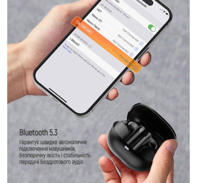 ColorWay Навушники ColorWay Slim TWS-1 Earbuds Long Life Black (CW-TWS1BK1)