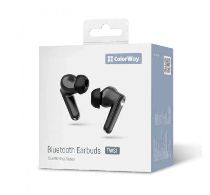 ColorWay Навушники ColorWay Slim TWS-1 Earbuds Long Life Black (CW-TWS1BK1)