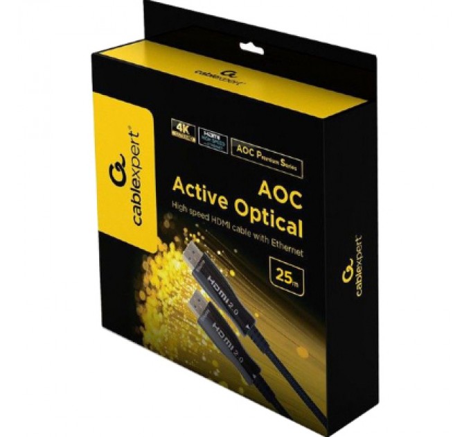 Cablexpert Кабель мультимедійний HDMI to HDMI 25.0m V.2.0, 4K 60Hz Optical Cablexpert (CCBP-HDMI-AOC-25M)