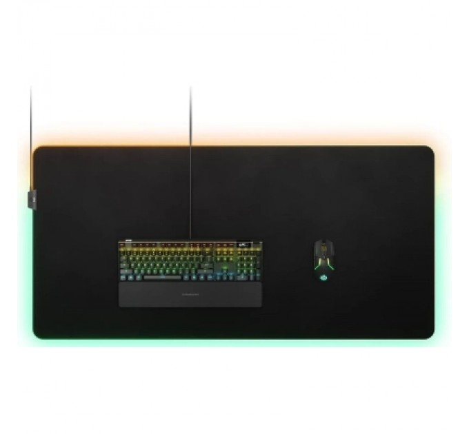 SteelSeries Килимок для мишки SteelSeries QcK Prism Cloth 3XL Etail RGB Black (63512)