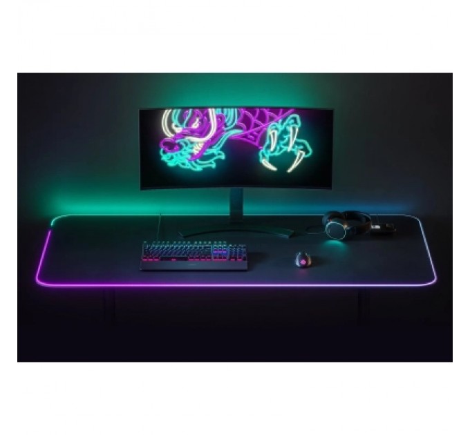 SteelSeries Килимок для мишки SteelSeries QcK Prism Cloth 5XL Etail RGB Black (63524)