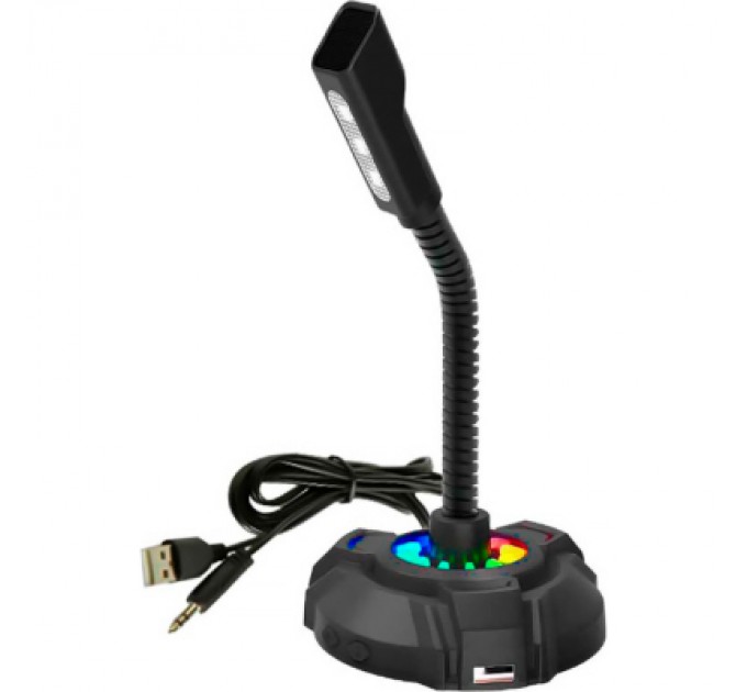 HP Мікрофон HP DHP-1100C RGB backlit 3.5мм+USB Black (DHP-1100C)