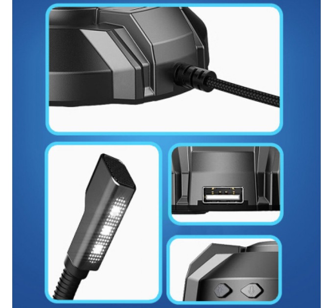 HP Мікрофон HP DHP-1100C RGB backlit 3.5мм+USB Black (DHP-1100C)