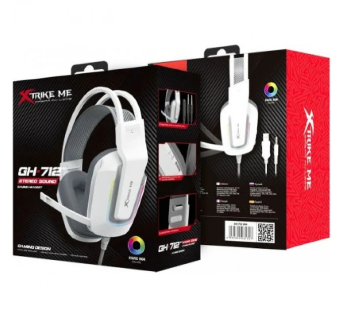 Xtrike ME Навушники Xtrike ME GH-712 RGB White (GH-712WH)