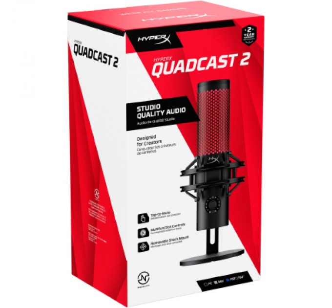 HyperX Мікрофон HyperX QuadCast 2 Black (872V1AA)