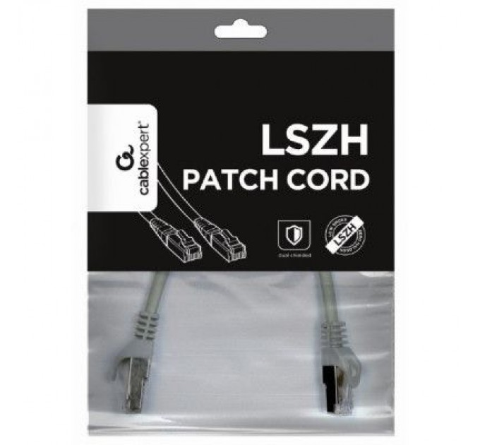 Cablexpert Патч-корд 20м S/FTP Cat 6A CU LSZH grey Cablexpert (PP6A-LSZHCU-20M)