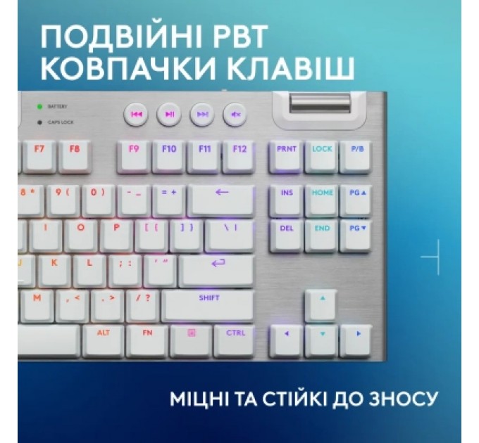 Logitech Клавіатура Logitech G915 TKL X Lightspeed Switch-Tactile Wireless/Bluetooth/USB UA White (920-012737)