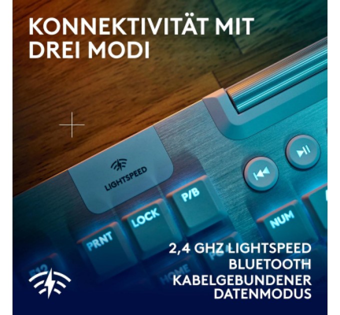 Logitech Клавіатура Logitech G915 X Lightspeed Switch-Tactile Wireless/Bluetooth/USB UA White (920-012690)