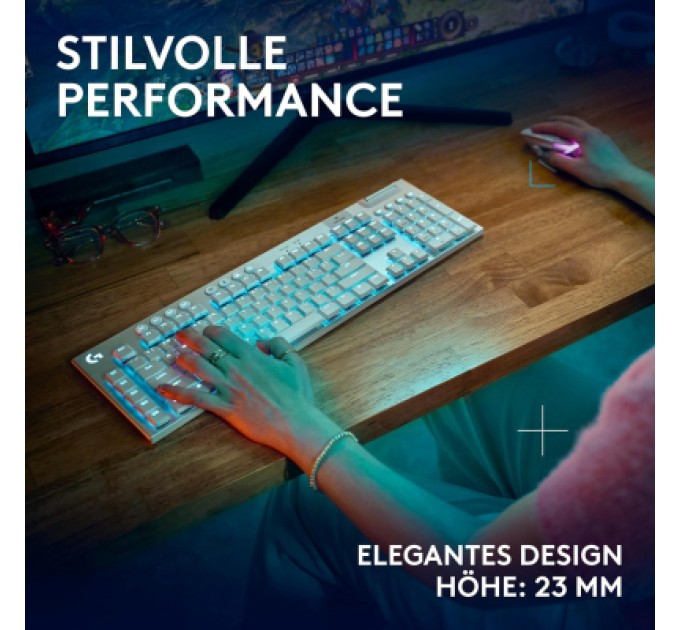 Logitech Клавіатура Logitech G915 X Lightspeed Switch-Tactile Wireless/Bluetooth/USB UA White (920-012690)