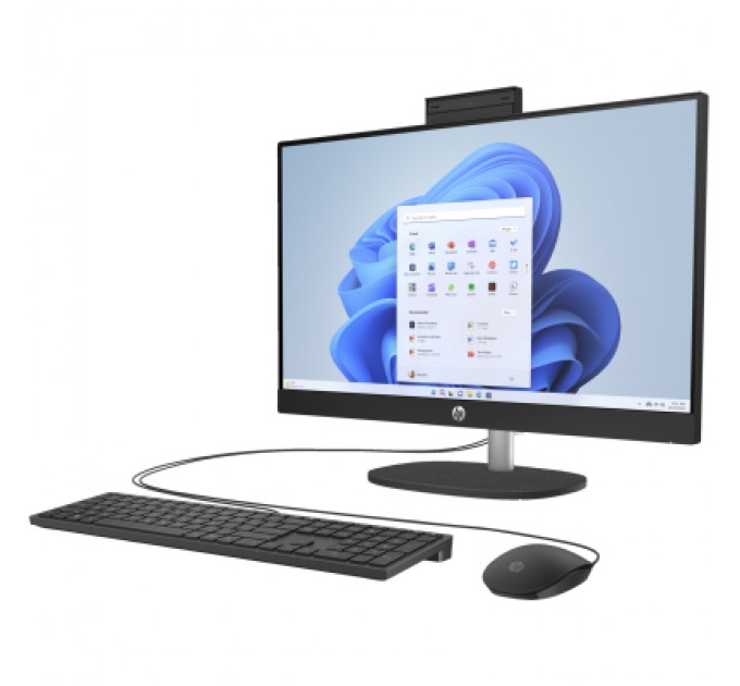 HP Комп'ютер HP 24-cr1007ua AiO / Ultra5-125U, 16, 512, WiFi, Cam, K&M (AE0P6EA)