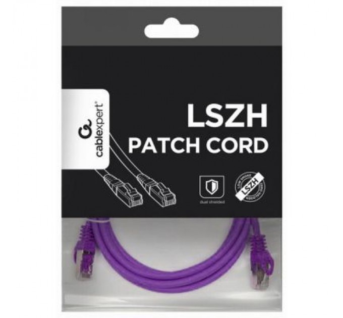 Cablexpert Патч-корд 3м S/FTP Cat 6A CU LSZH violet Cablexpert (PP6A-LSZHCU-V-3M)