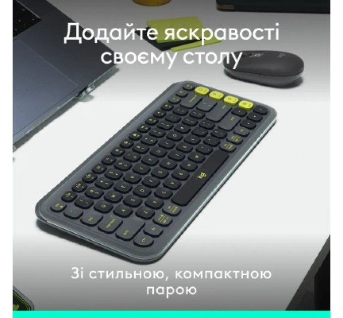 Logitech Комплект Logitech POP Icon Combo Bluetooth UA Graphite (920-013156)