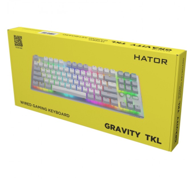 Hator Клавіатура Hator Gravity TKL Orange USB White (HTK561UA)