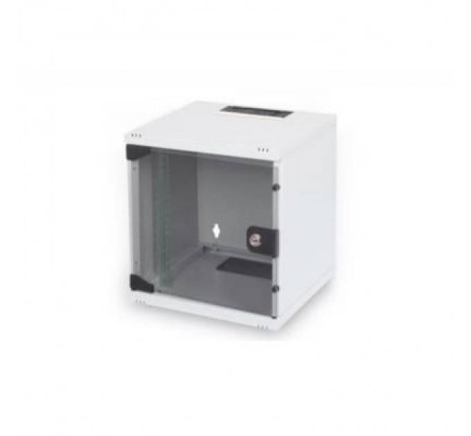 Digitus Шафа настінна Digitus 6U 10" 312x300, glass door, 30kg max, grey (DN-10-05U-1)