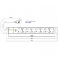 Conteg Силовий блок Conteg 19" 1U w/PDU 8xSchuko, вилка C14, кабель 2м (DP-RP-08-SCHUF-IEEC14/S)