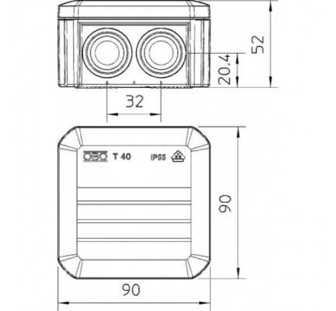 OBO Розподільча коробка OBO OBO Т40 (Т40)