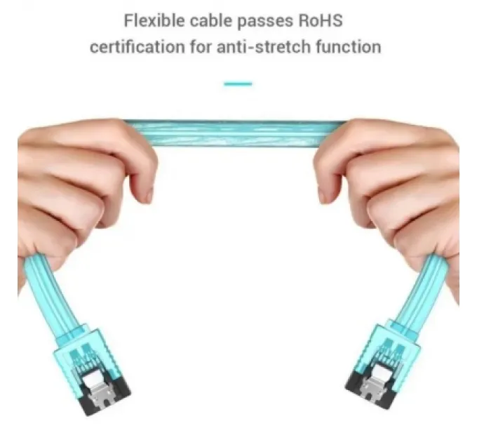 Vention Кабель для передачі даних SATA 3.0 7pin F/F 0.5m L Blue Vention (KDDSD)