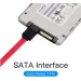 Vention Кабель для передачі даних SATA 3.0 7pin F/F 0.5m L Red Vention (KDDRD)