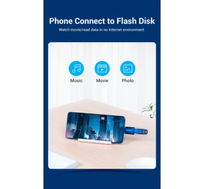 Vention Перехідник USB 2.0 Type-C to USB AF (OTG) Vention (CDTB0)