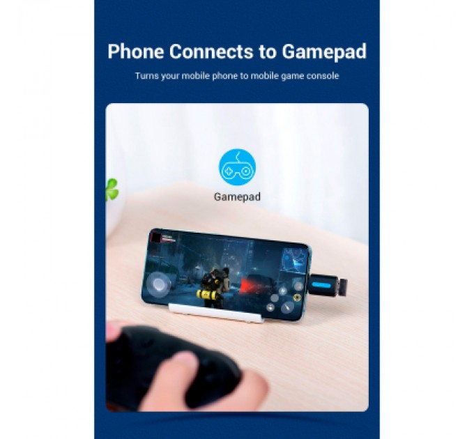 Vention Перехідник USB 2.0 Type-C to USB AF (OTG) Vention (CDTB0)