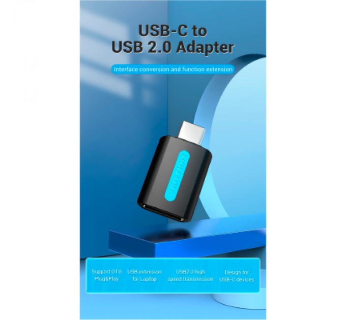 Vention Перехідник USB 2.0 Type-C to USB AF (OTG) Vention (CDTB0)