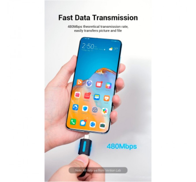 Vention Перехідник USB 2.0 Type-C to USB AF (OTG) Vention (CDTB0)
