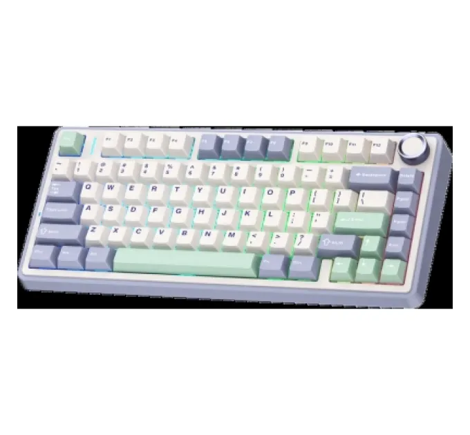 Aula Клавіатура Aula F75 Gasket Greywood V3 switch Hot-Swap PBT Wireless/Bluetooth/USB White (6948391208640)