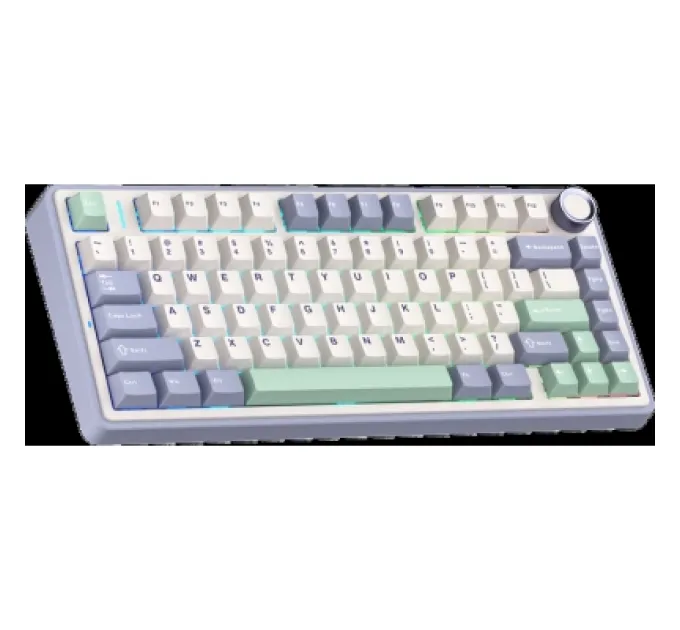 Aula Клавіатура Aula F75 Gasket Greywood V3 switch Hot-Swap PBT Wireless/Bluetooth/USB White (6948391208640)
