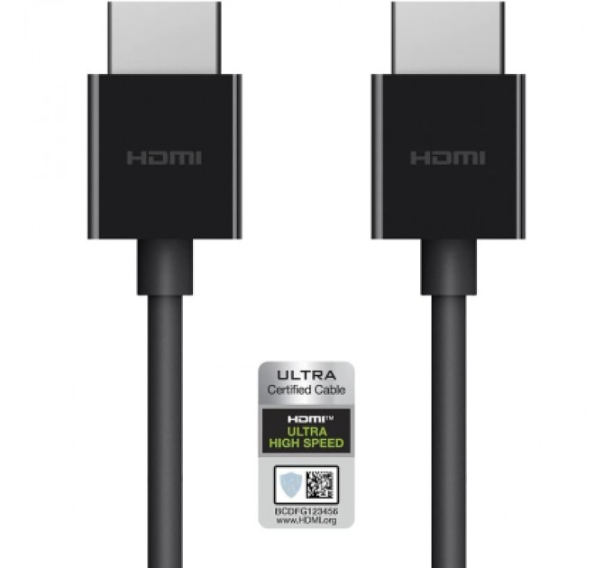Belkin Кабель мультимедійний HDMI to HDMI 2.0m v2.1 High Speed Ethernet Belkin (AV10175BT2MBKV2)