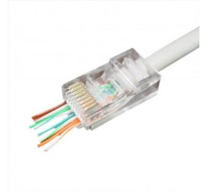 Cablexpert Конектор Cablexpert RJ45 cat.5e UTP 8P8C (сквозное отв., позолоч. конт.) 10 шт (LC-PTU-01/10)