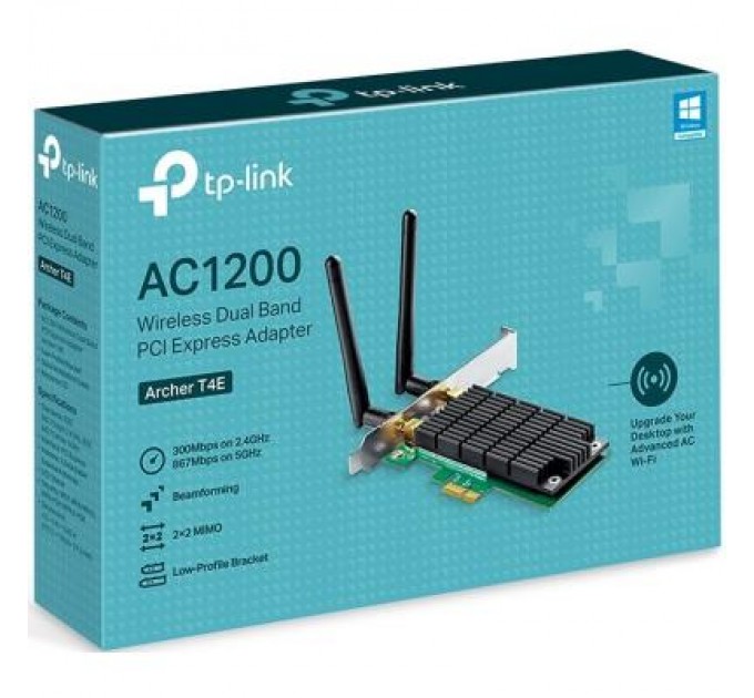 TP-Link Ретранслятор TP-Link Archer T4E AC1200, PCI Express, Beamforming (ARCHER-T4E)
