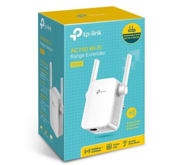 TP-Link Ретранслятор TP-Link RE205 AC750, 1хFE LAN (RE205)