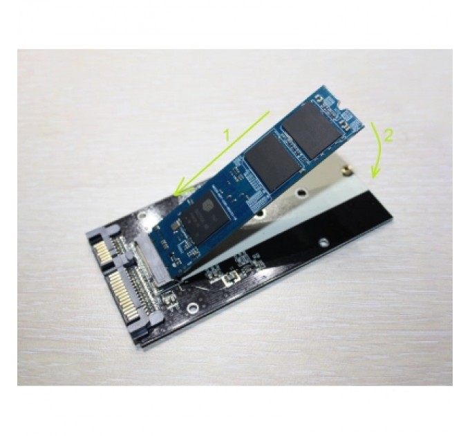 Dynamode Адаптер Dynamode 2.5'''' SATA to M.2 (NGFF) SSD 22*30mm, 22*42mm, 22*60mm, 22*80mm (S103-1N)
