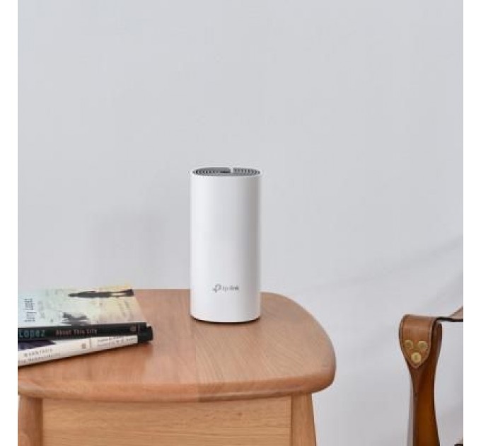 TP-Link Точка доступу Wi-Fi TP-Link DECO E4 1 pcs AC1200, 2xFE LAN/WAN, MESH, MU-MIMO, Beamformi (DECO-E4-1-PACK)