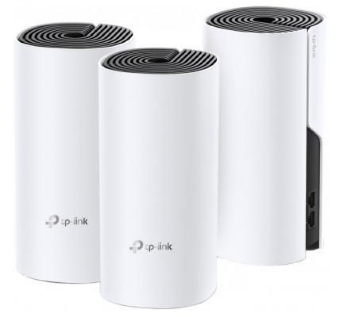TP-Link Точка доступу Wi-Fi TP-Link DECO E4 3 pcs AC1200, 2xFE LAN/WAN, MESH, MU-MIMO, Beamformi (DECO-E4-3-PACK)