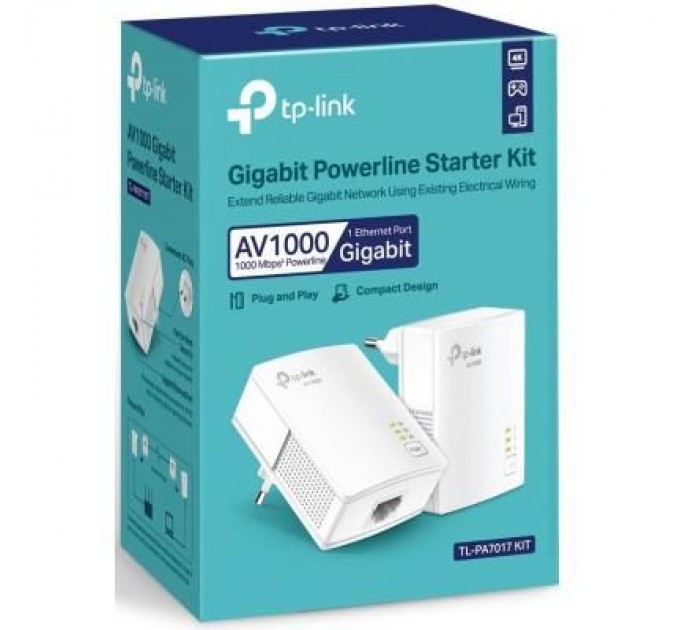 TP-Link Адаптер Powerline TP-Link TL-PA7017KIT, 2шт (TL-PA7017KIT)