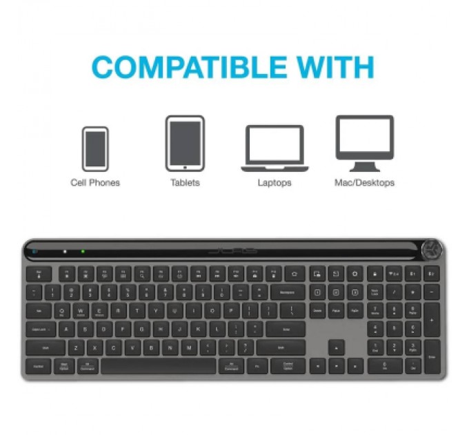 Jlab Клавіатура Jlab Epic Bluetooth/Wireless Black (IEUGBKJBUDSKEYRBLK4)