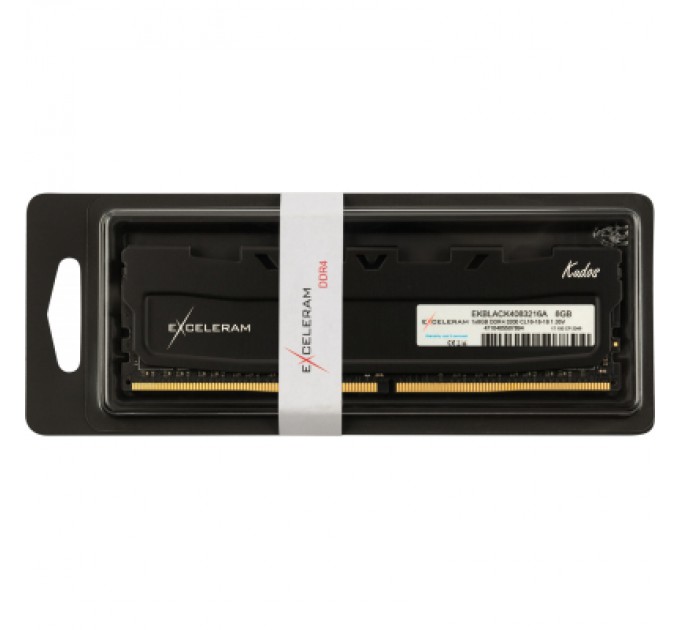 eXceleram Модуль пам'яті для комп'ютера DDR4 8GB 3200 MHz Kudos Black eXceleram (EKBLACK4083216A)