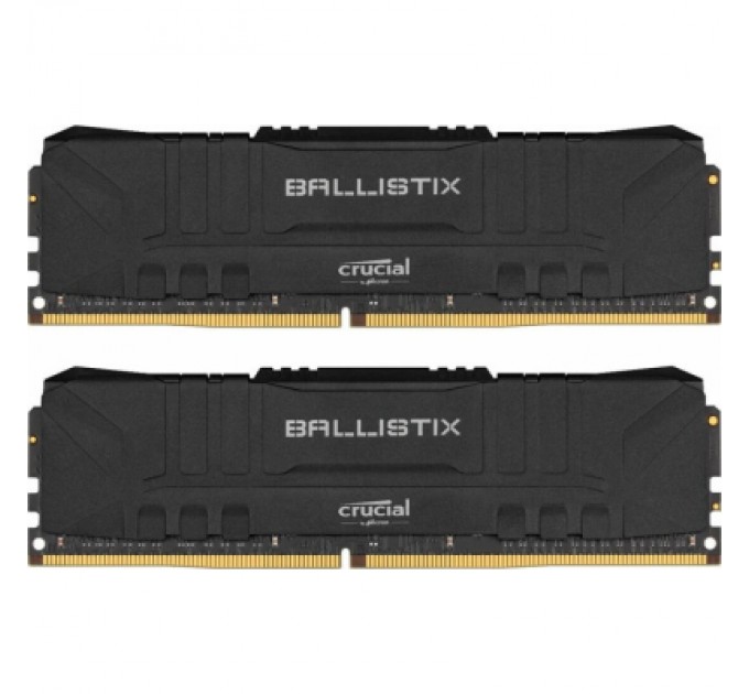 Micron Модуль пам'яті для комп'ютера DDR4 16GB (2x8GB) 3200 MHz Ballistix Black Micron (BL2K8G32C16U4B)
