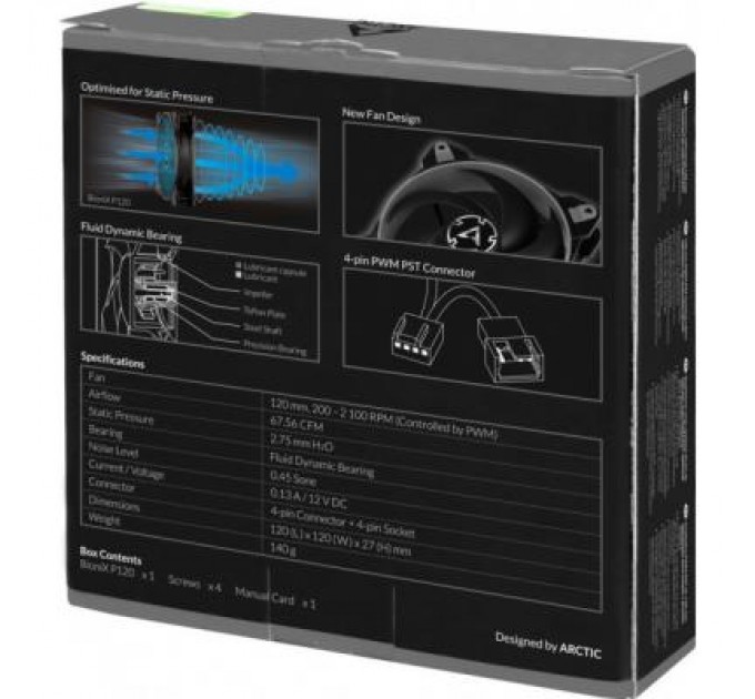 Arctic Кулер до корпусу Arctic BioniX P120 Grey (ACFAN00168A)