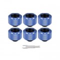 ThermalTake Фітинг для СРО ThermalTake Pacific C-Pro G1/4 PETG 16mm OD Fitting Kit - Blue (CL-W210-CU00BU-B)