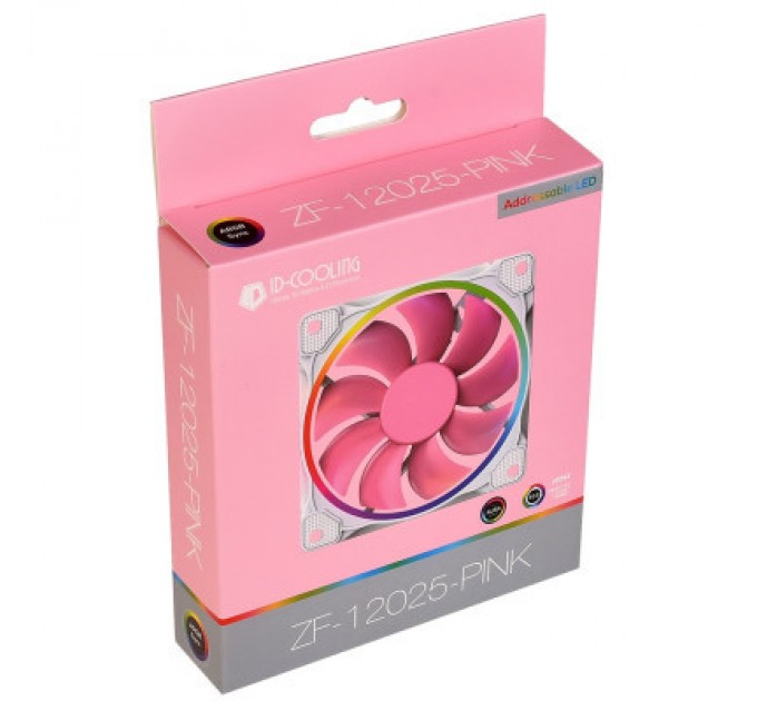 ID-Cooling Кулер до корпусу ID-Cooling ZF-12025-PINK ARGB (Single Pack) (ZF-12025-PINK)